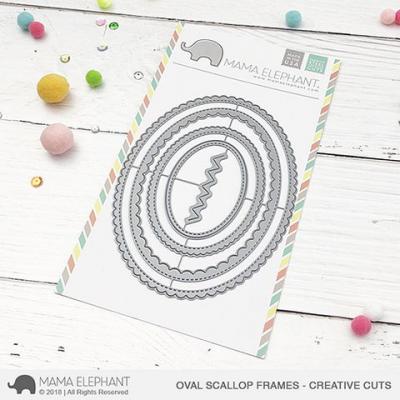 Mama Elephant Creative Cuts - Oval Scallop Frame